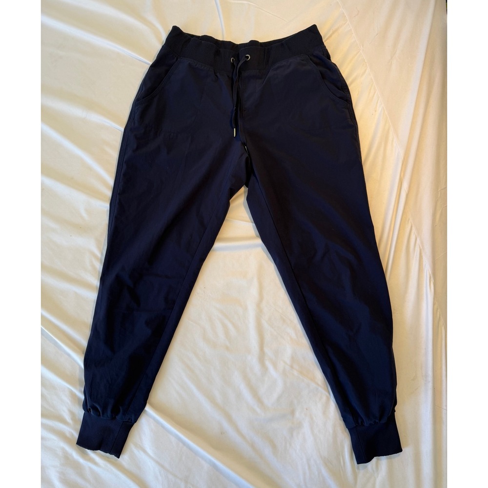 Athleta Trekkie North Joggers Navy Blue Hiking Travel Pants Womens Size 4